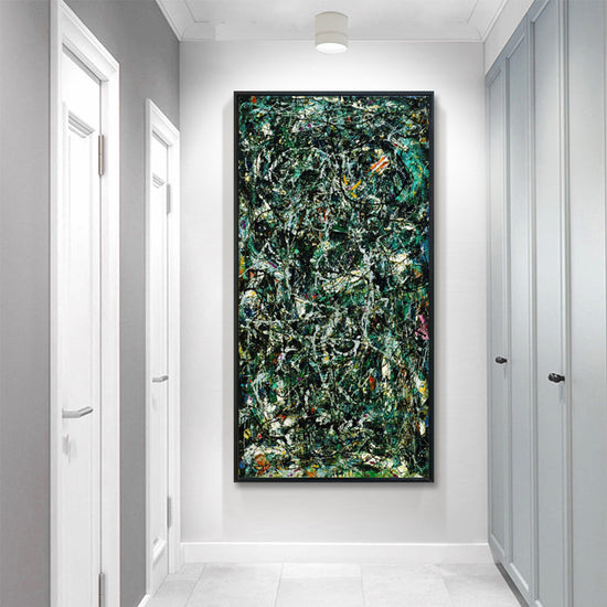 INVIN ART Framed Canvas Giclee Print Art Full Fathom Five by Jackson Pollock Abstract Wall Art Living Room Home Office Decorations