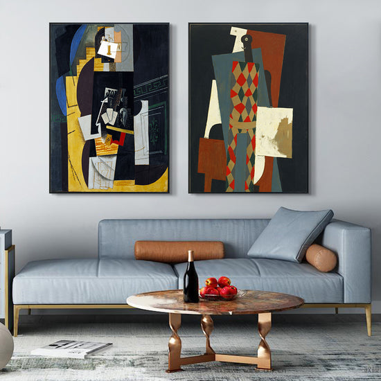 INVIN ART Framed Canvas Art Combo Painting 2 Pieces by Pablo Picasso Wall Art Series#9 Living Room Home Office Decorations