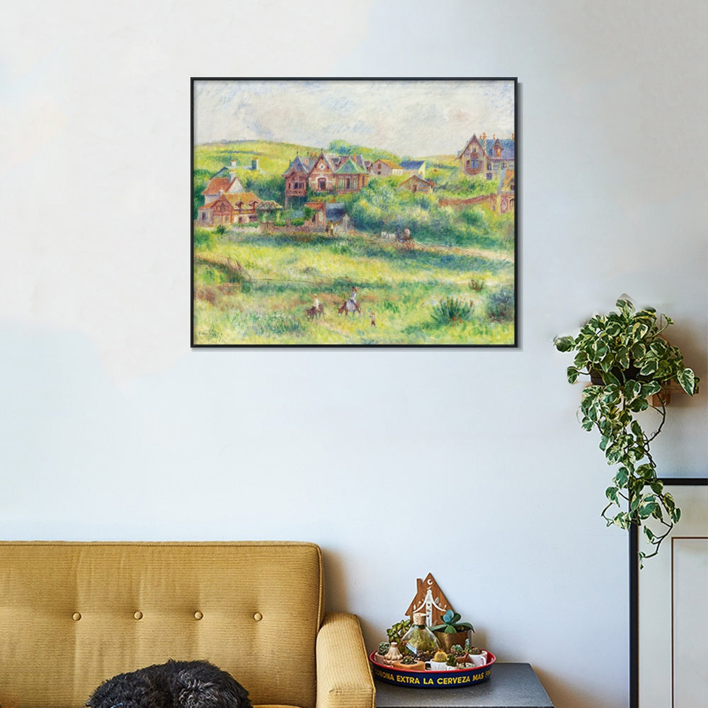INVIN ART Framed Canvas LE CHALET DE BLANCHE PIERSON A POURVILLE by Pierre Auguste Renoir Wall Art Living Room Home Office Decorations