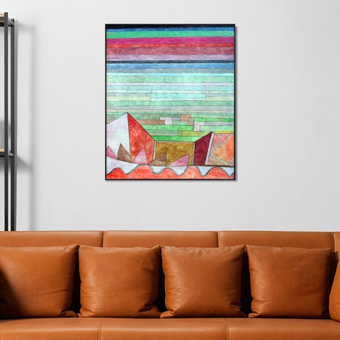 INVIN ART Framed Canvas Giclee Print 1932 Blick in das Fruchtland anagoria by Paul Klee Wall Art Living Room Home Office Decorations