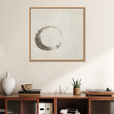 INVIN ART Framed Canvas 100% Handpainted Oil Painting Unfinished Circle Wall Art