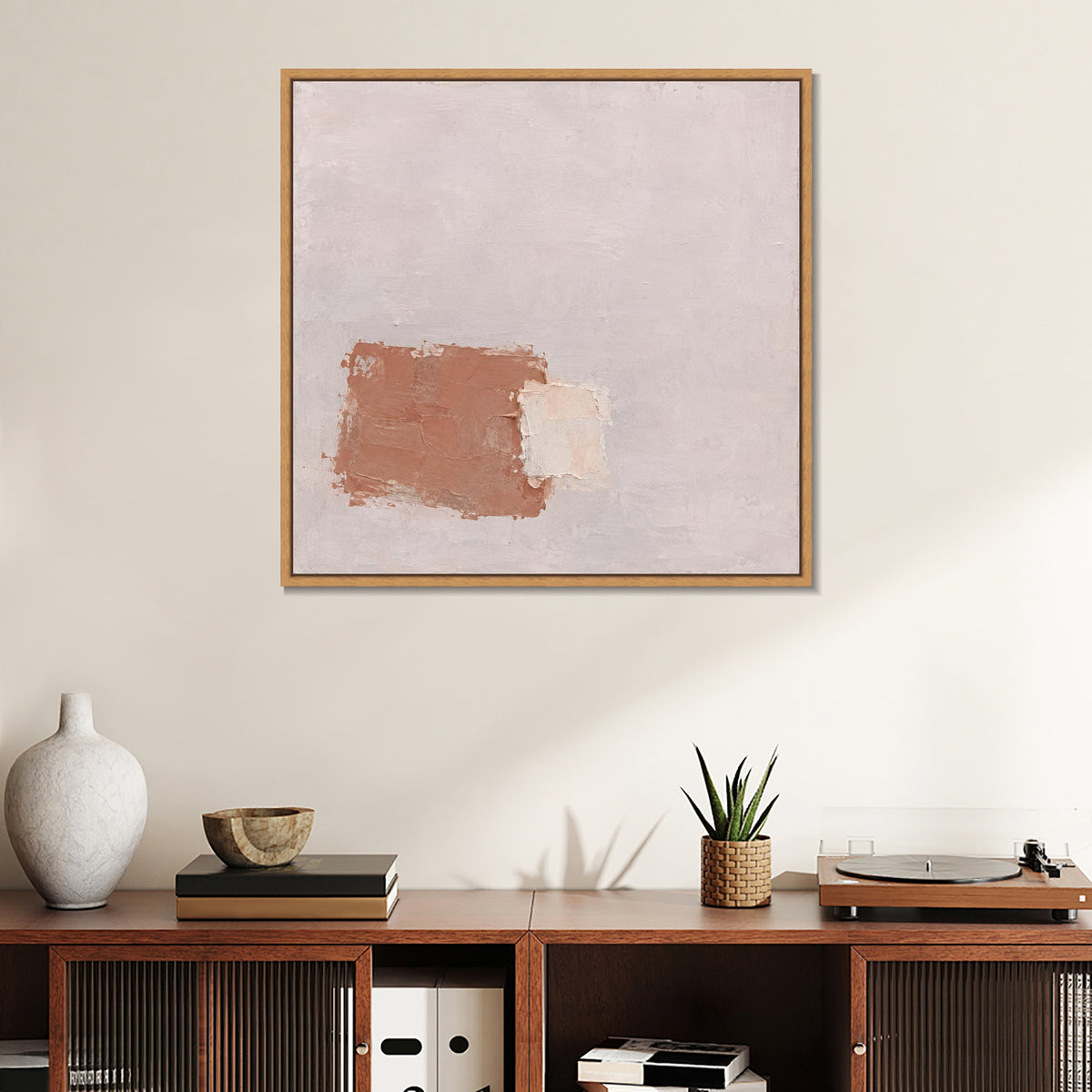 INVIN ART Framed Canvas 100% Handpainted Oil Painting Light Within Clay Wall Art