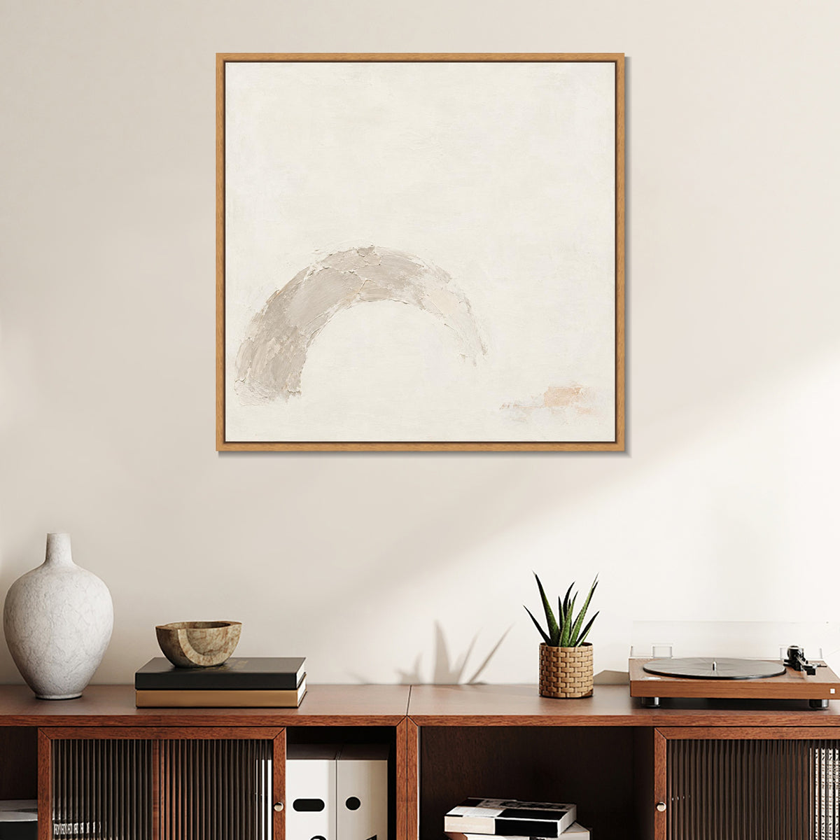 INVIN ART Framed Canvas 100% Handpainted Oil Painting Weathered Arch Wall Art