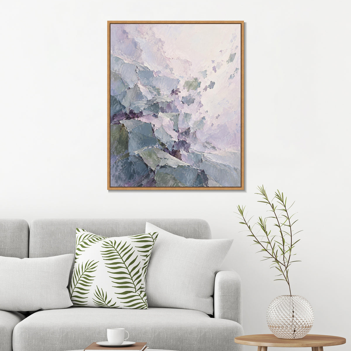 INVIN ART Framed Canvas 100% Handpainted Oil Painting Pastel Fragments in Motion Wall Art