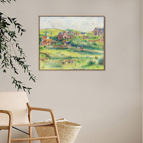 INVIN ART Framed Canvas LE CHALET DE BLANCHE PIERSON A POURVILLE by Pierre Auguste Renoir Wall Art Living Room Home Office Decorations