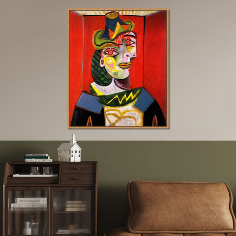 INVIN ART Framed Canvas Giclee Print Art 1938 Portrait de Dora Maar by Pablo Picasso Wall Art Living Room Home Office Decorations
