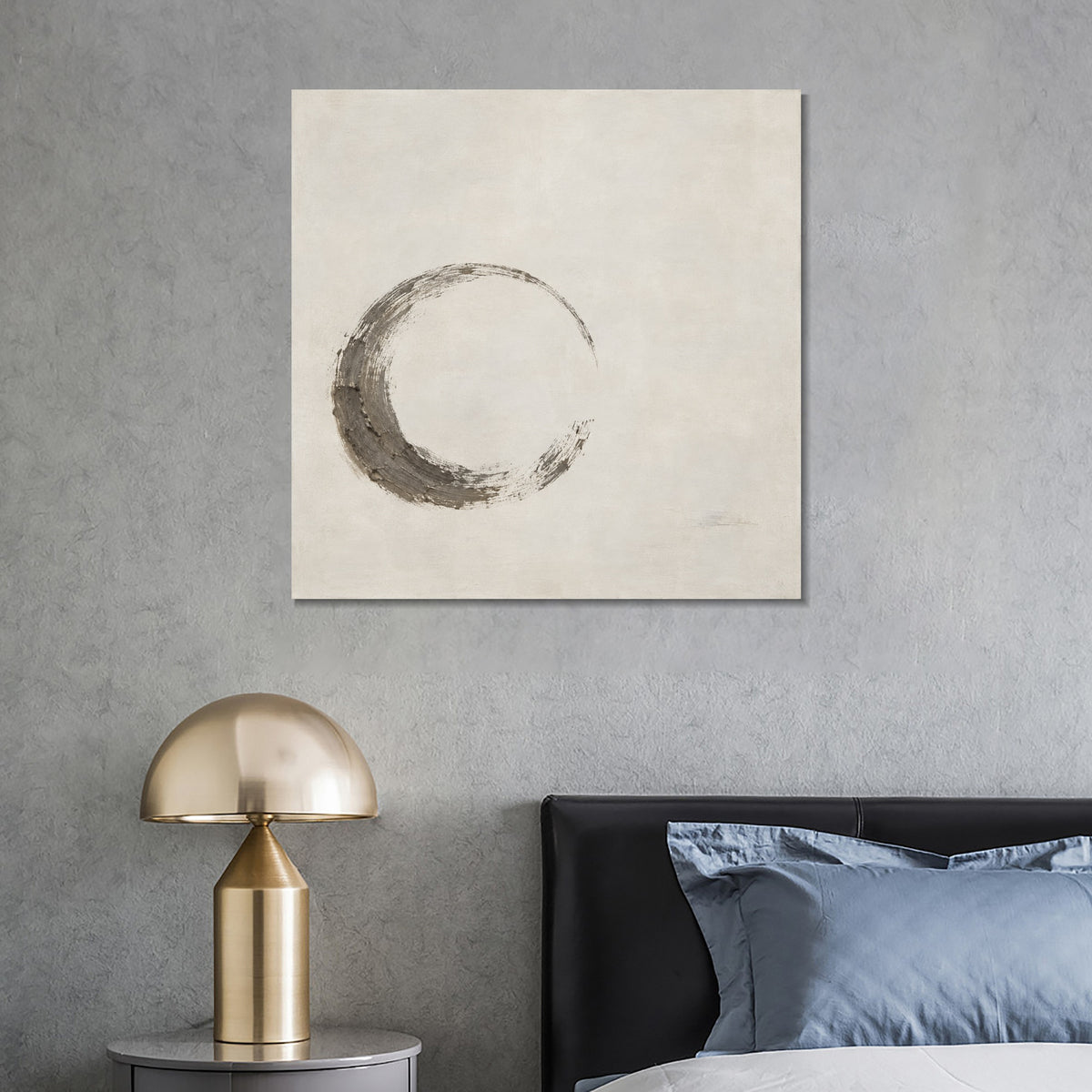INVIN ART Framed Canvas 100% Handpainted Oil Painting Unfinished Circle Wall Art