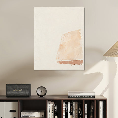 INVIN ART Framed Canvas 100% Handpainted Oil Painting Afternoon on Limewashed Walls Wall Art