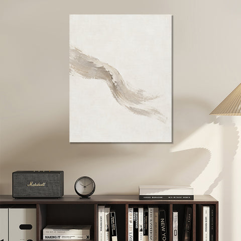 INVIN ART Framed Canvas 100% Handpainted Oil Painting Wind Across Linen Wall Art