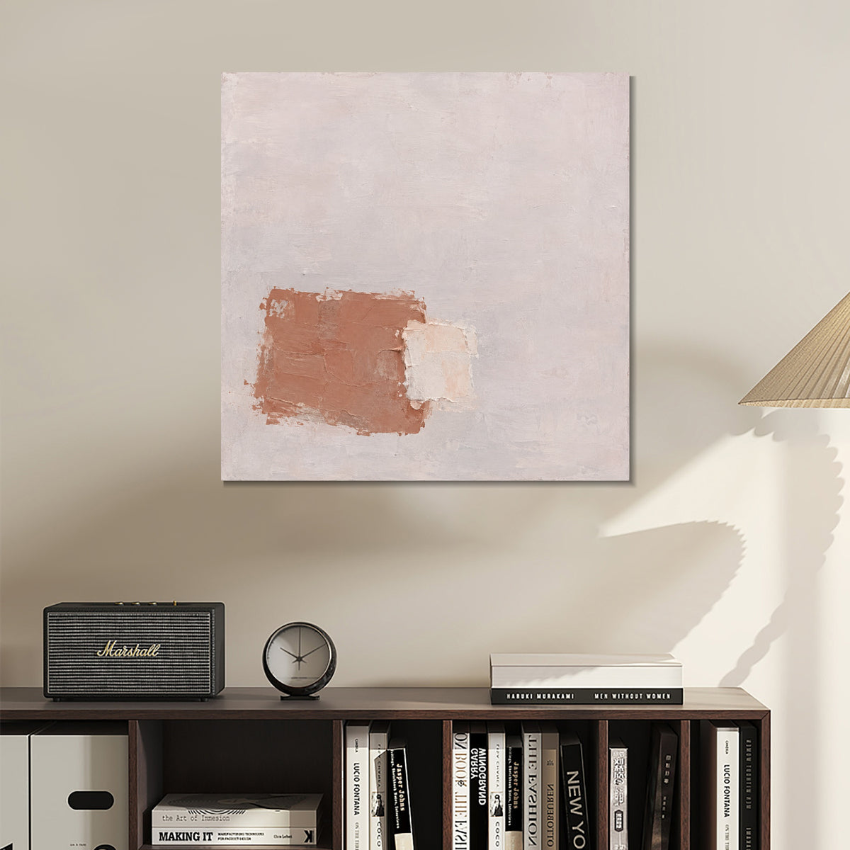 INVIN ART Framed Canvas 100% Handpainted Oil Painting Light Within Clay Wall Art
