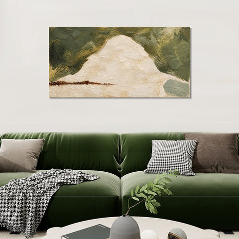 INVIN ART Framed Canvas 100% Handpainted Oil Painting Pale Hill Wall Art