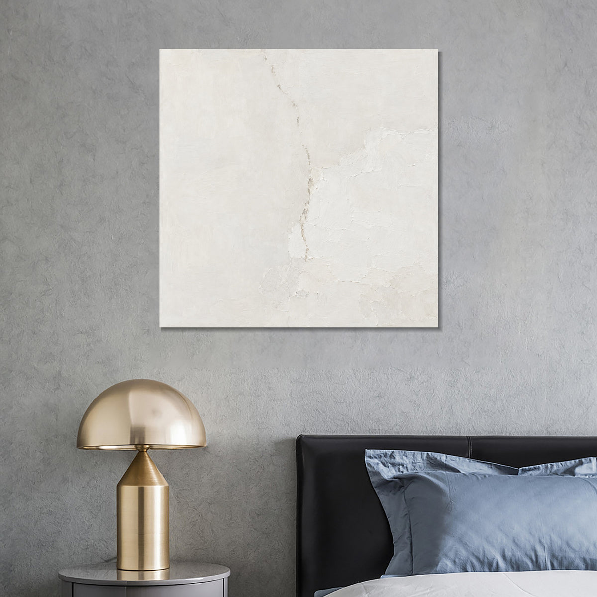 INVIN ART Framed Canvas 100% Handpainted Oil Painting Mended White Wall Art