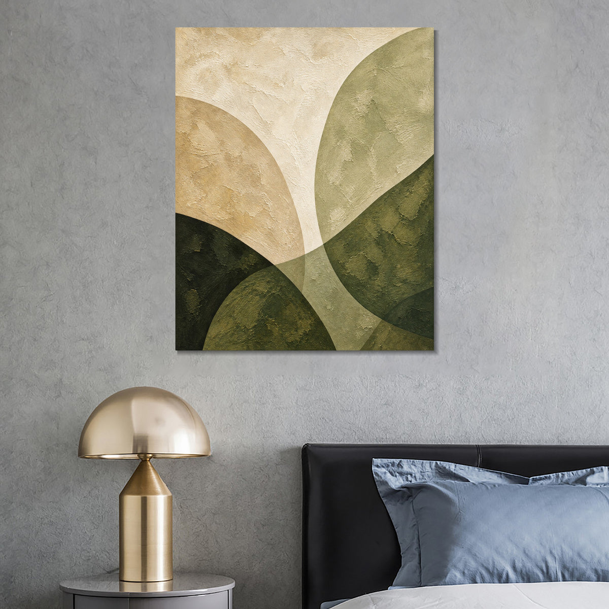 INVIN ART Framed Canvas 100% Handpainted Oil Painting Leaf-Shaped Color Fields Wall Art