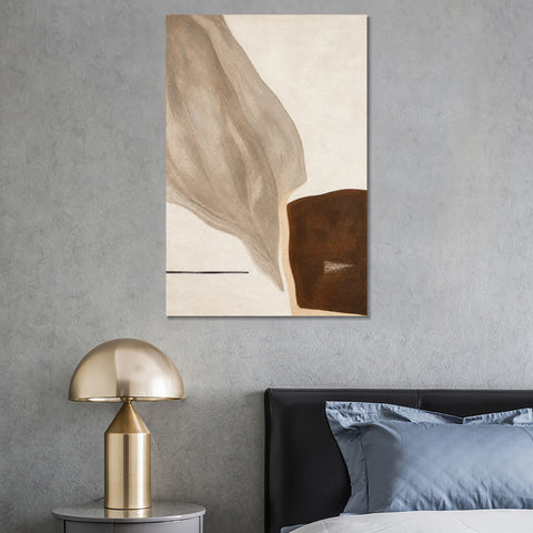 INVIN ART Framed Canvas 100% Handpainted Oil Painting A Pale Leaf Descending Wall Art
