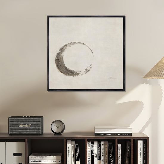 INVIN ART Framed Canvas 100% Handpainted Oil Painting Unfinished Circle Wall Art