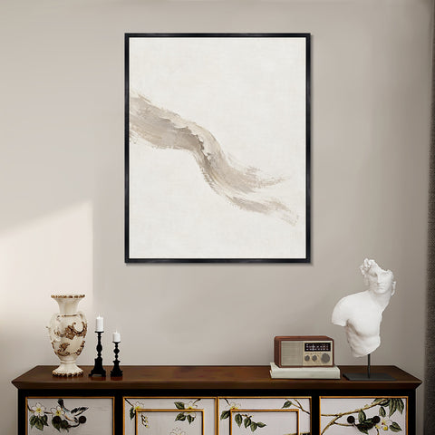 INVIN ART Framed Canvas 100% Handpainted Oil Painting Wind Across Linen Wall Art