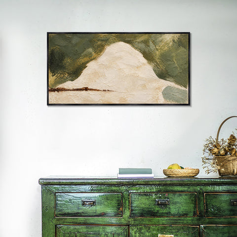 INVIN ART Framed Canvas 100% Handpainted Oil Painting Pale Hill Wall Art
