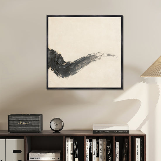 INVIN ART Framed Canvas 100% Handpainted Oil Painting A Breath of Ink Wall Art