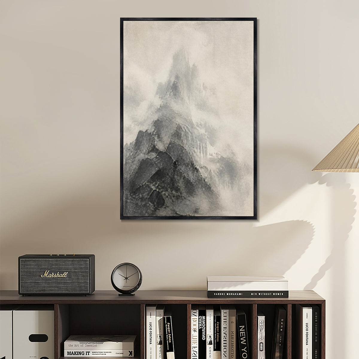 INVIN ART Framed Canvas 100% Handpainted Oil Painting The Unseen Summit Wall Art
