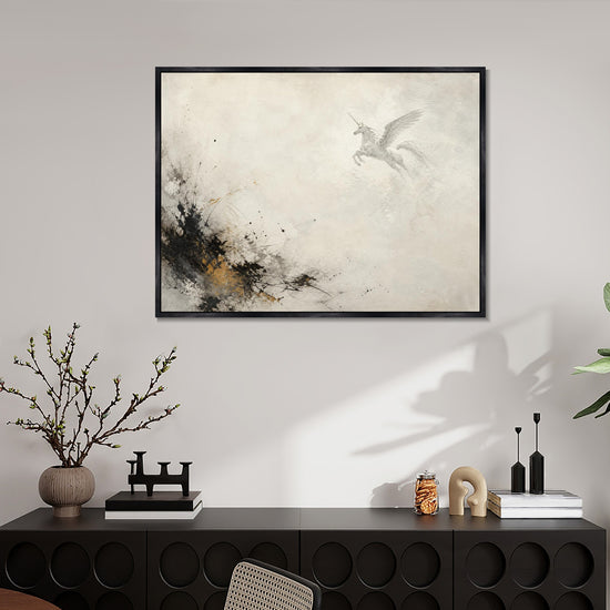 INVIN ART Framed Canvas 100% Handpainted Oil Painting Flight Through Open Space Wall Art