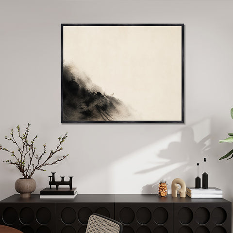 INVIN ART Framed Canvas 100% Handpainted Oil Painting Deer in the Empty Mountain Wall Art