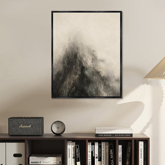 INVIN ART Framed Canvas 100% Handpainted Oil Painting Mountain Without a Summit Wall Art