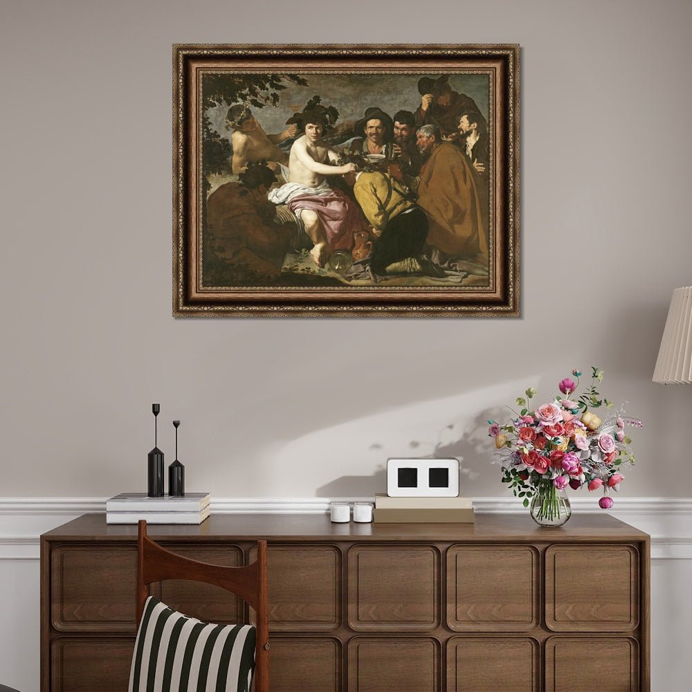 INVIN ART Framed Canvas Art Giclee Print The Triumph of Bacchus by the Christian Soul by Diego Velazquez Wall Art Living Decorations