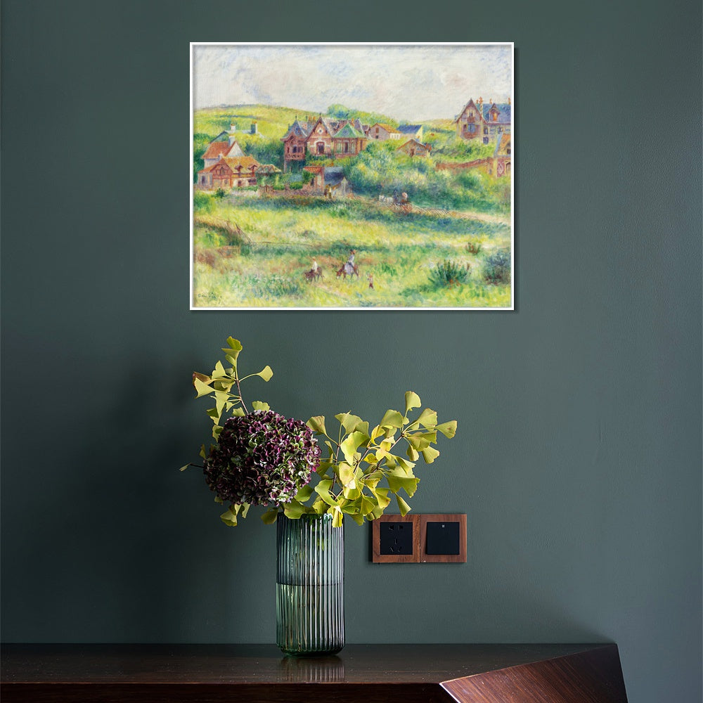 INVIN ART Framed Canvas LE CHALET DE BLANCHE PIERSON A POURVILLE by Pierre Auguste Renoir Wall Art Living Room Home Office Decorations