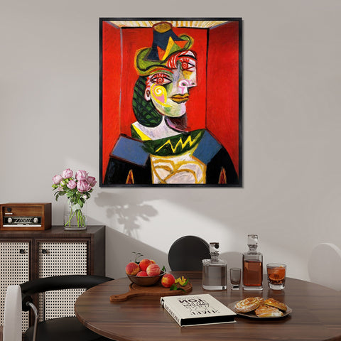 INVIN ART Framed Canvas Giclee Print Art 1938 Portrait de Dora Maar by Pablo Picasso Wall Art Living Room Home Office Decorations