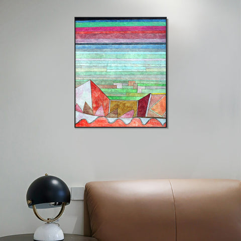 INVIN ART Framed Canvas Giclee Print 1932 Blick in das Fruchtland anagoria by Paul Klee Wall Art Living Room Home Office Decorations