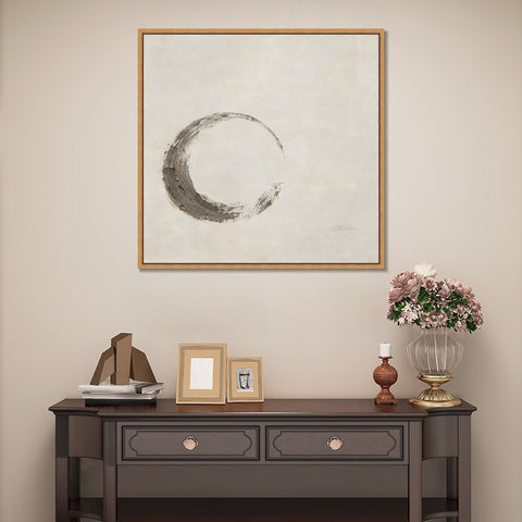 INVIN ART Framed Canvas 100% Handpainted Oil Painting Unfinished Circle Wall Art
