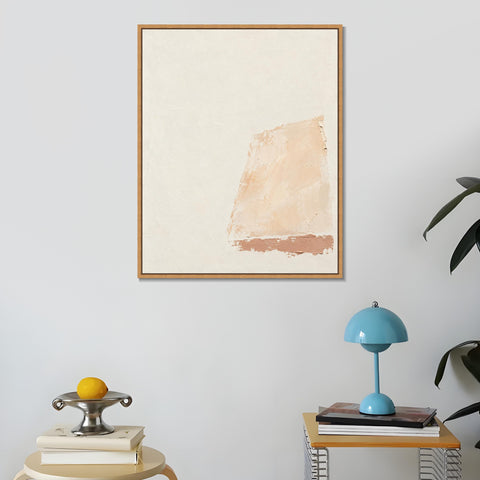 INVIN ART Framed Canvas 100% Handpainted Oil Painting Afternoon on Limewashed Walls Wall Art