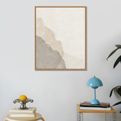 INVIN ART Framed Canvas 100% Handpainted Oil Painting Seams of Old Paper Wall Art