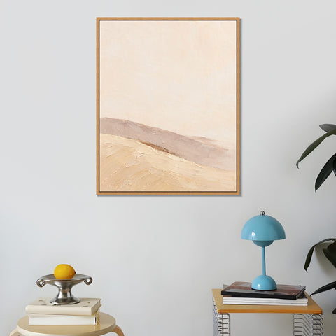 INVIN ART Framed Canvas 100% Handpainted Oil Painting Turning Dunes Wall Art