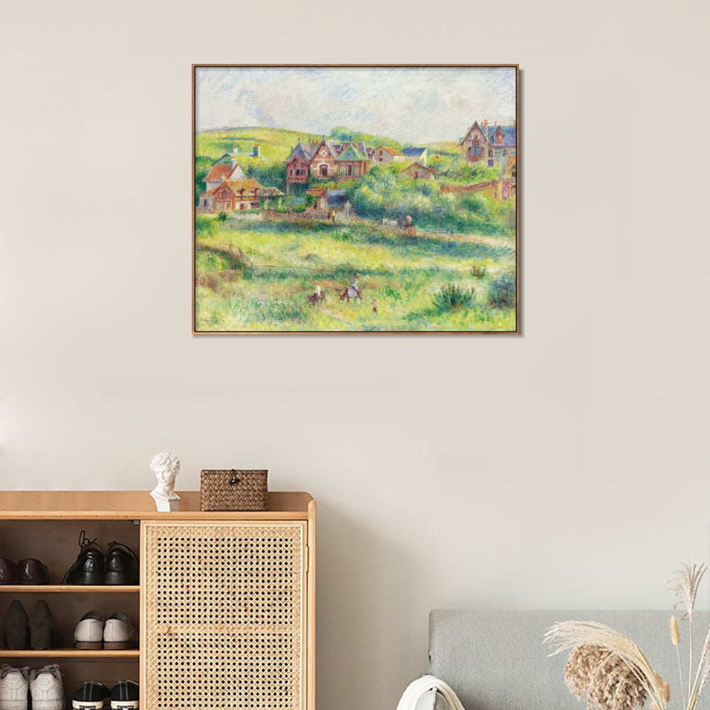 INVIN ART Framed Canvas LE CHALET DE BLANCHE PIERSON A POURVILLE by Pierre Auguste Renoir Wall Art Living Room Home Office Decorations