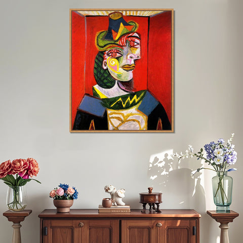 INVIN ART Framed Canvas Giclee Print Art 1938 Portrait de Dora Maar by Pablo Picasso Wall Art Living Room Home Office Decorations