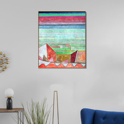 INVIN ART Framed Canvas Giclee Print 1932 Blick in das Fruchtland anagoria by Paul Klee Wall Art Living Room Home Office Decorations