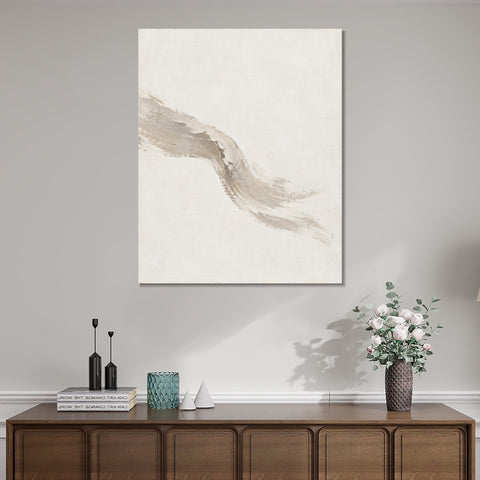INVIN ART Framed Canvas 100% Handpainted Oil Painting Wind Across Linen Wall Art