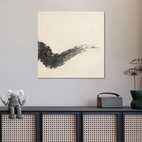 INVIN ART Framed Canvas 100% Handpainted Oil Painting A Breath of Ink Wall Art