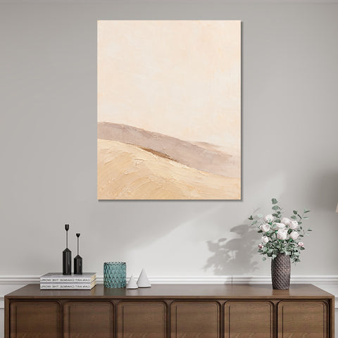 INVIN ART Framed Canvas 100% Handpainted Oil Painting Turning Dunes Wall Art