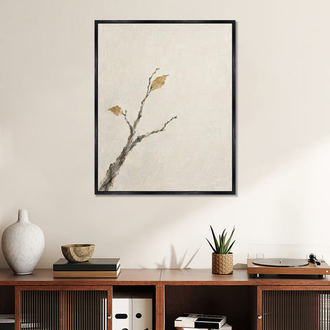 INVIN ART Framed Canvas 100% Handpainted Oil Painting Branch in Open Space Wall Art