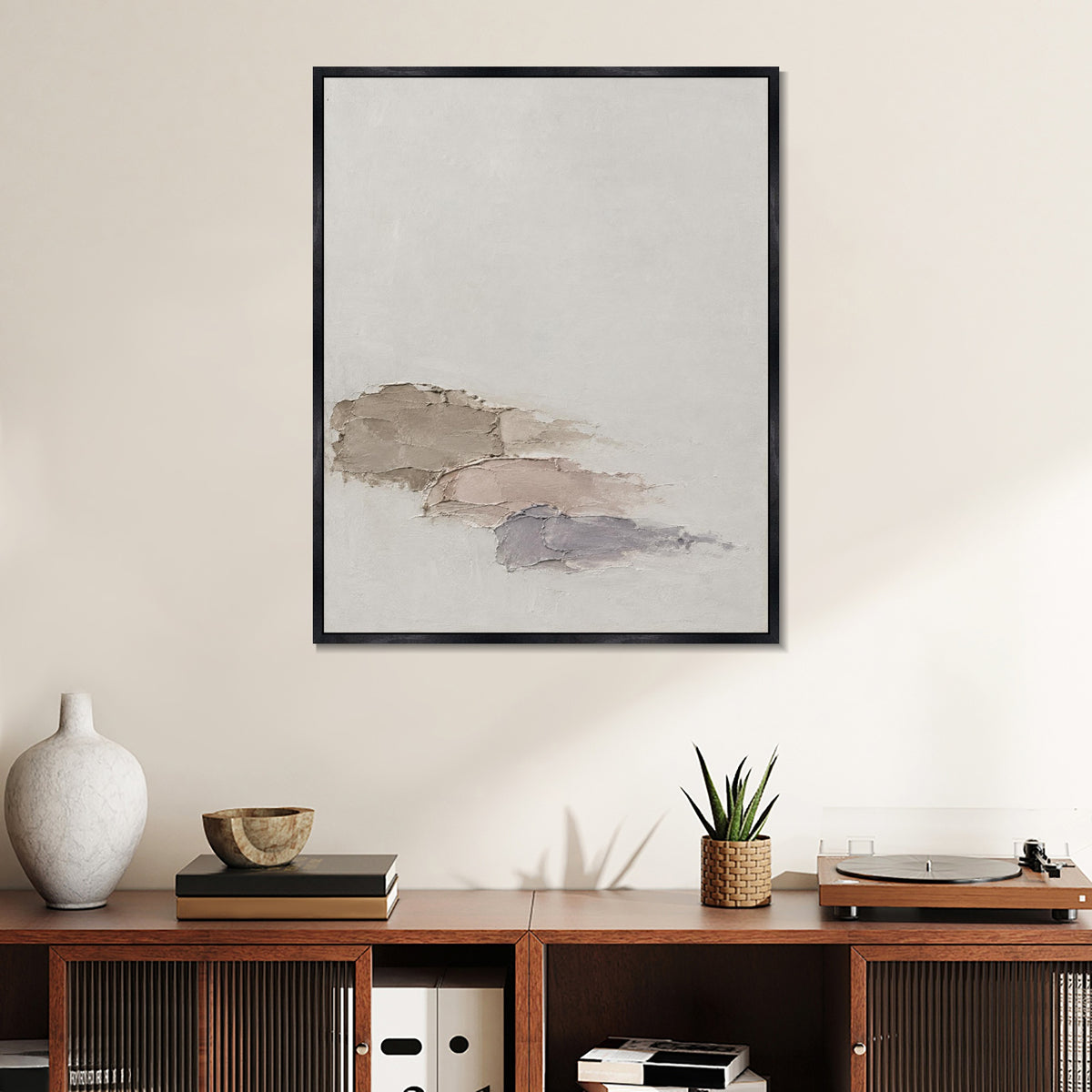 INVIN ART Framed Canvas 100% Handpainted Oil Painting Shifting Strata Wall Art