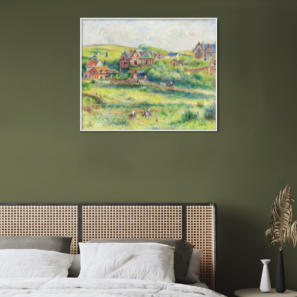 INVIN ART Framed Canvas LE CHALET DE BLANCHE PIERSON A POURVILLE by Pierre Auguste Renoir Wall Art Living Room Home Office Decorations