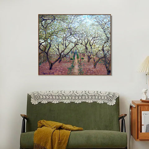 Orchard in Bloom,1879 by Claude Monet Wall Art