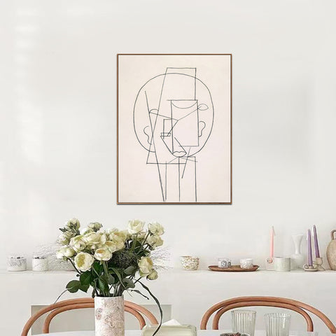 INVIN ART Framed Canvas Giclee Print Art Head 1913,by Pablo Picasso Wall Art Living Room Home Office Decorations