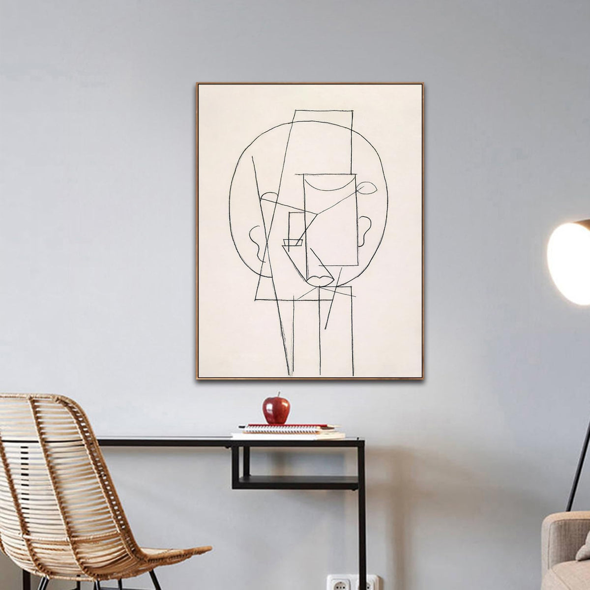 INVIN ART Framed Canvas Giclee Print Art Head 1913,by Pablo Picasso Wall Art