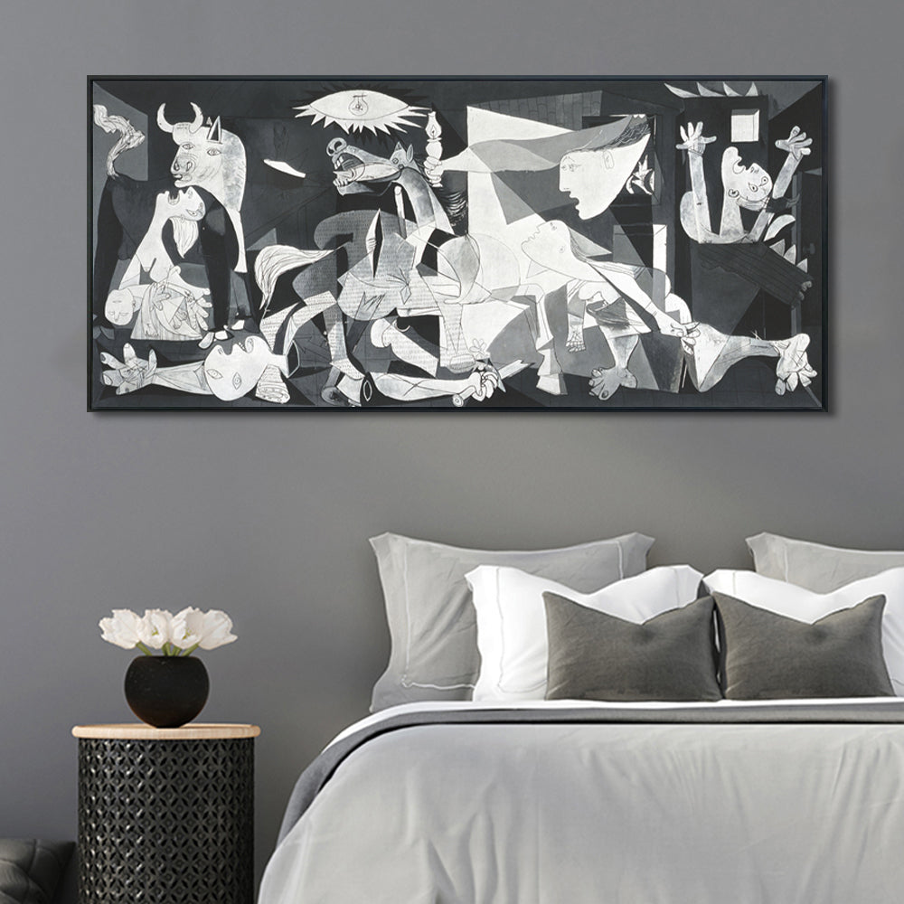 INVIN ART Framed Canvas Giclee Print Art Guernica by Pablo Picasso Wall Art