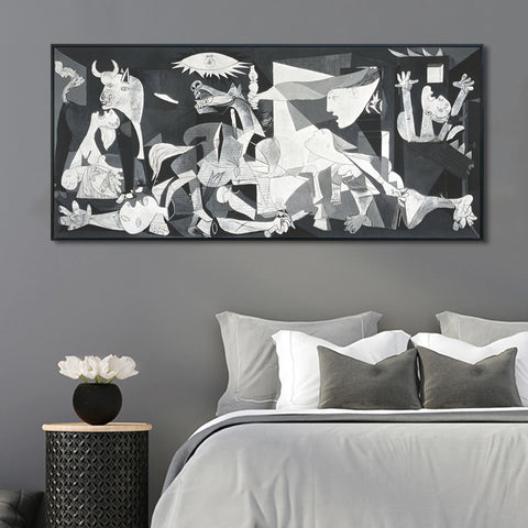 INVIN ART Framed Canvas Giclee Print Art Guernica by Pablo Picasso Wall Art Living Room Home Office Decorations