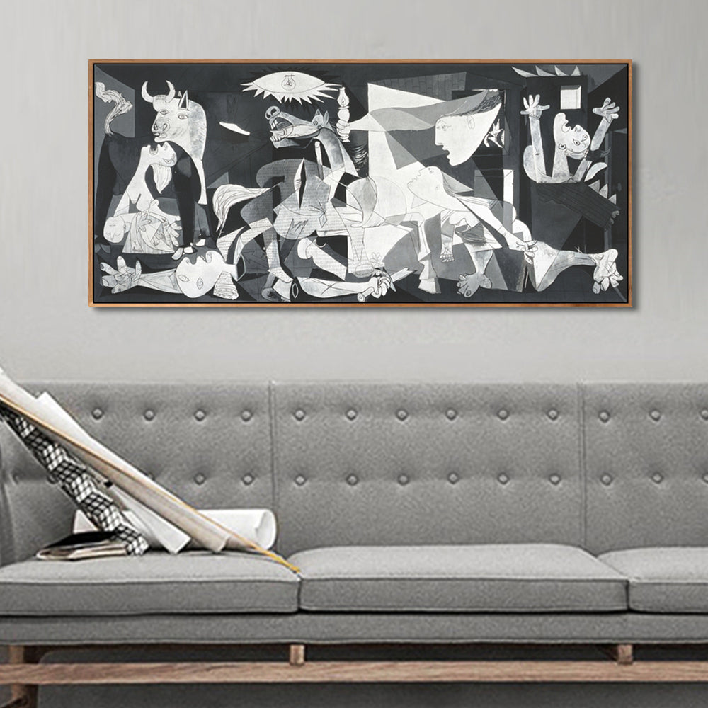 INVIN ART Framed Canvas Giclee Print Art Guernica by Pablo Picasso Wall Art