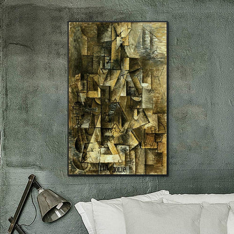 INVIN ART Framed Canvas Giclee Print Art Ma Jolie by Pablo Picasso Wall Art Living Room Home Office Decorations